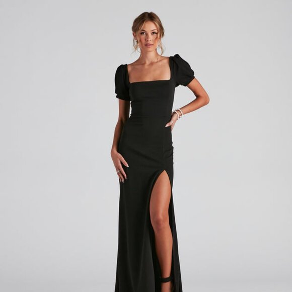 Puff sleeve formal dress - Picture 1 of 3